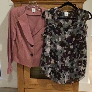 CAbi #3618 Weaver Blouse S and #3550 Applaud Jacket 4